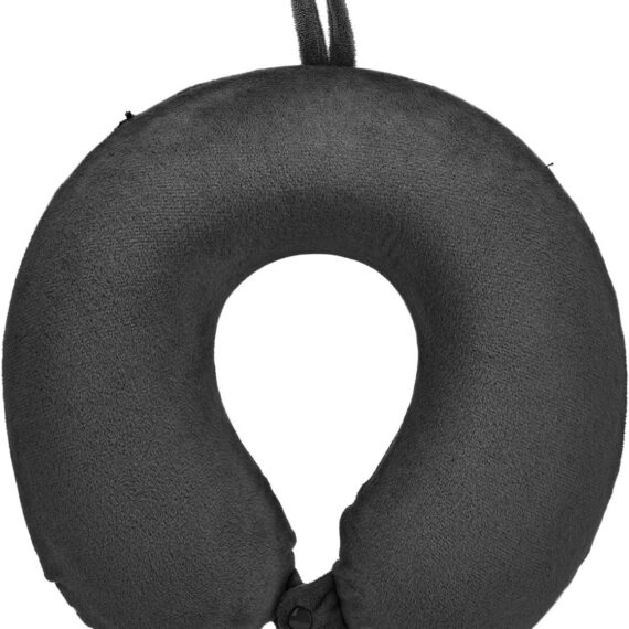 H HOMEWINS Memory Foam Travel Pillow – Neck & Head Support