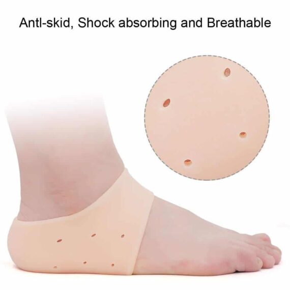 Silicone Gel Heel Pad Socks | Pain Relief & Anti-Crack | 1 Pair