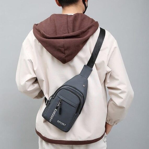 Premium Men’s Tactical Chest Sling Bag for Travel & Hiking - Black