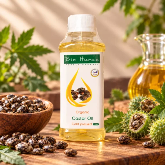 Natural cold pressed castor oil 235ml for hair growth and lash thickening
