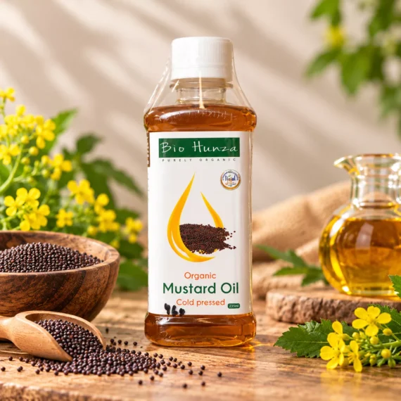 Cold pressed mustard oil 235ml bottle for traditional massage