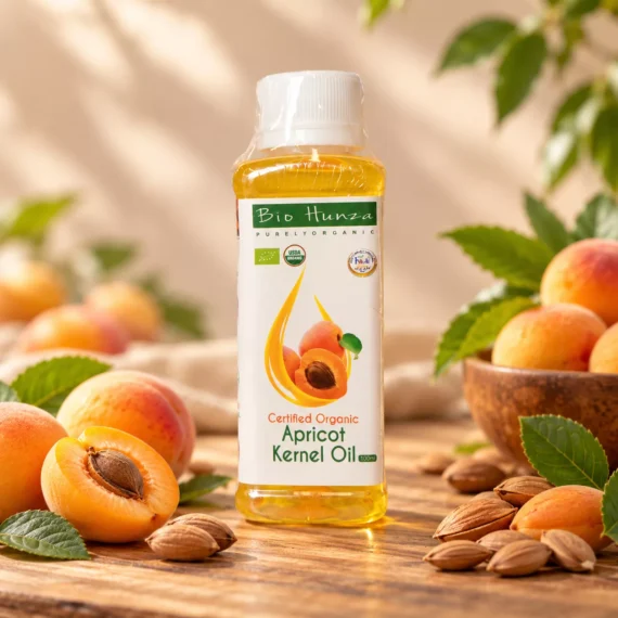 Wild Hunza organic cold pressed apricot kernel oil 235ml for anti-aging