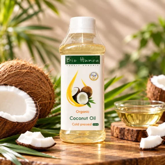 Organic virgin cold pressed coconut oil 235ml jar for hair and skin