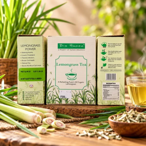 Fresh cut organic lemongrass tea 25g pouch for digestive health