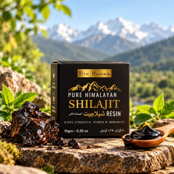 Pure Himalayan Shilajit Salajeet black resin 10g box from Hunza