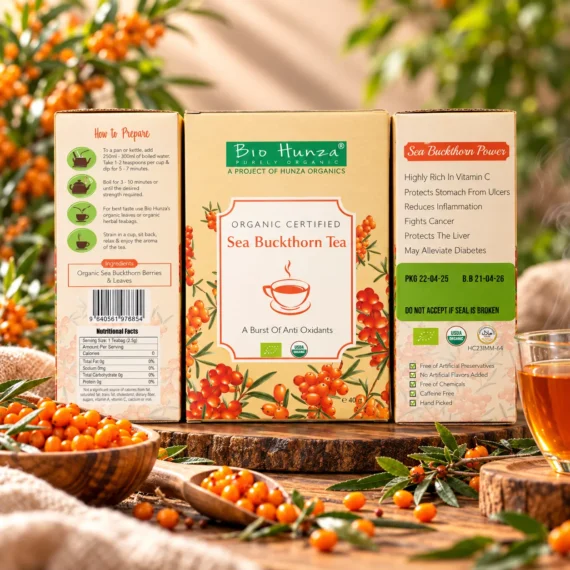 Wild Hunza sea buckthorn berry and leaf tea 25g with omega-7